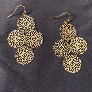 Meghan Browne Style silver earrings.